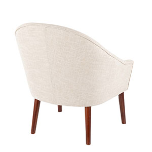 Bacci Accent Chair Oatmeal Back Angle Affordable Portables