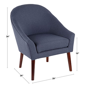 Bacci Accent Chair Blue Affordable Portables