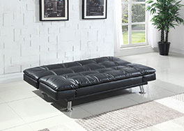 Dilleston Black Sofa as a Bed Affordable Portables