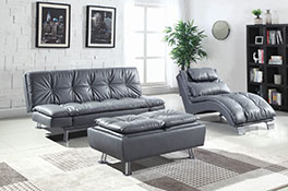 Dilleston Grey Sofa as a Bed Room view Affordable Portables