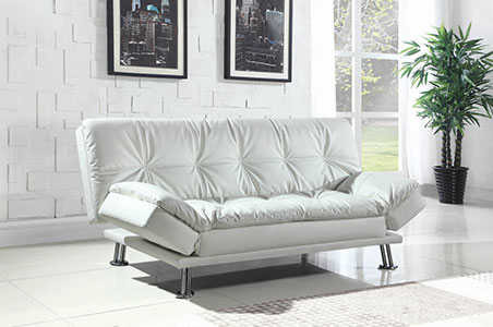 Dilleston White Sofa Bed Affordable Portables